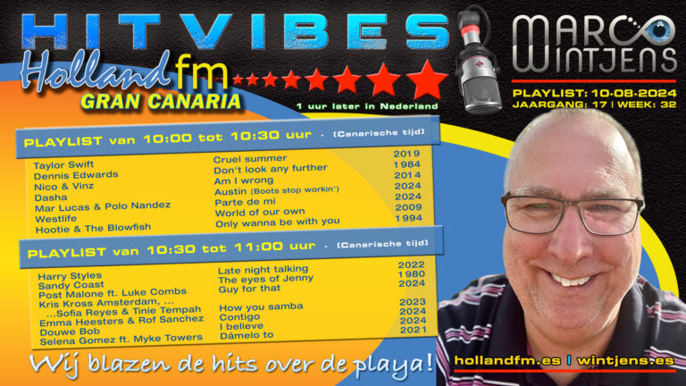 HitVibes 10-08-2024 | Jaar: 17 – Week: 32