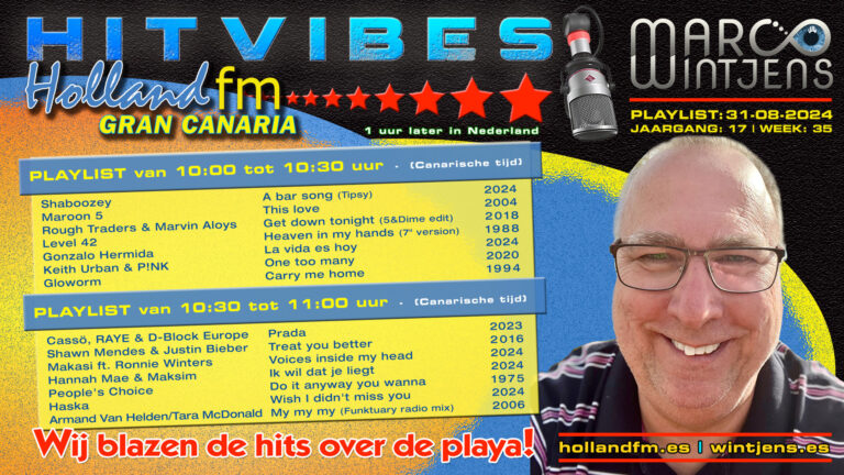 HitVibes 31-08-2024 | Jaar: 17 – Week: 35