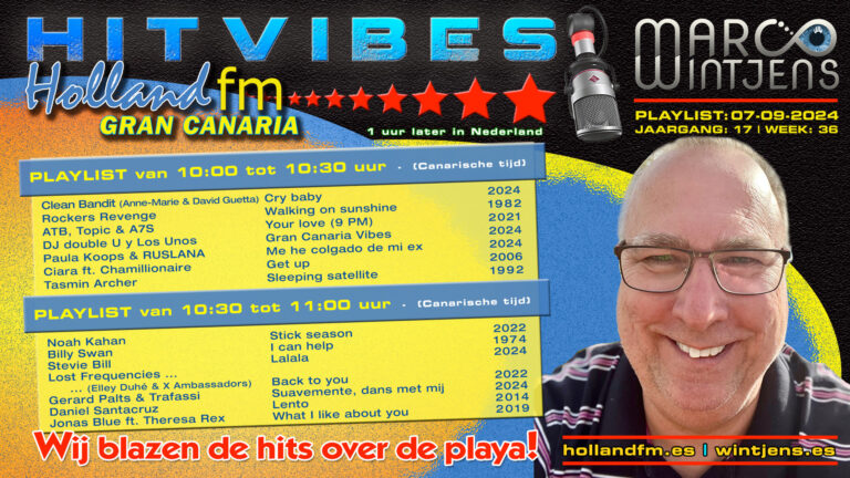 HitVibes 07-09-2024 | Jaar: 17 – Week: 36