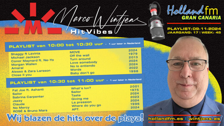 HitVibes 09-11-2024 | Jaar: 17 – Week: 45