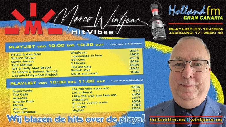 HitVibes 07-12-2024 | Jaar: 17 – Week: 49