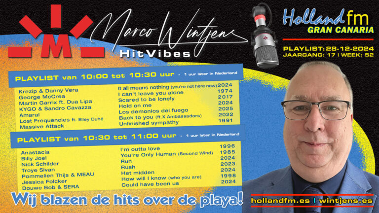 HitVibes 28-12-2024 | Jaar: 17 – Week: 52