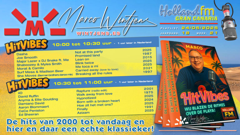 HitVibes 24-05-2025 | Jaar: 18–week: 21